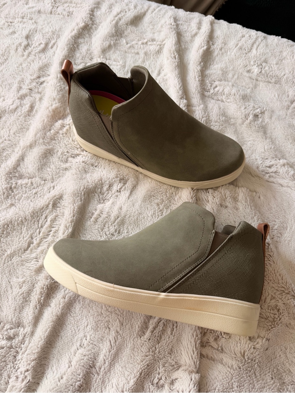 Women’s Ryka Vera Olive Slip-On Wedge Sneakers - Casual Comfort